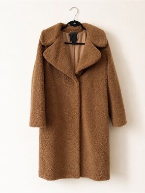Madison Cinqcent Teddy Coat Camel Brown Sherpa Coat Women’s Medium